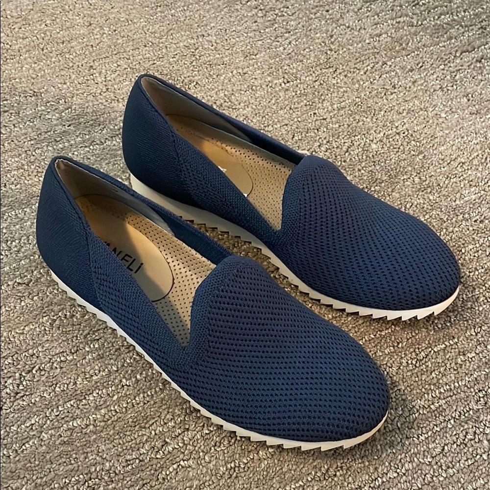 VANELi Navy Textured Slip-Ons
